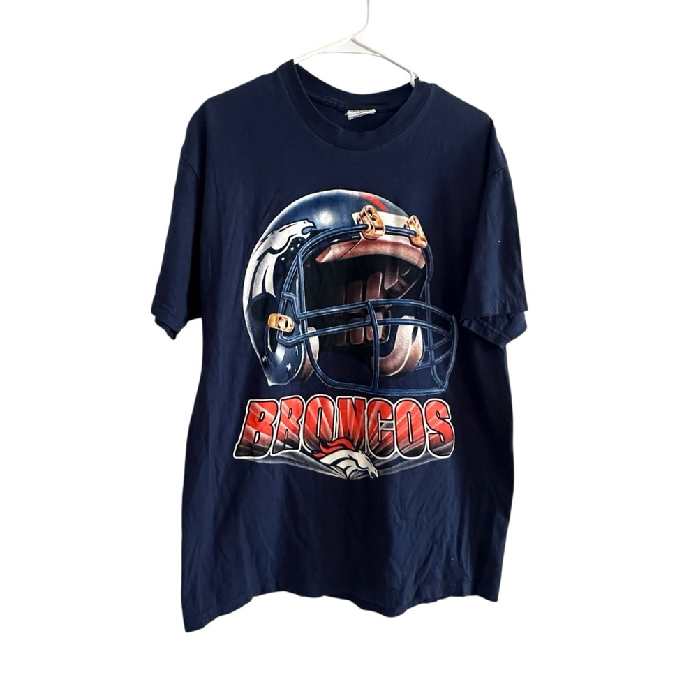 90s Denver Broncos 3D Helmet Tee Shirt